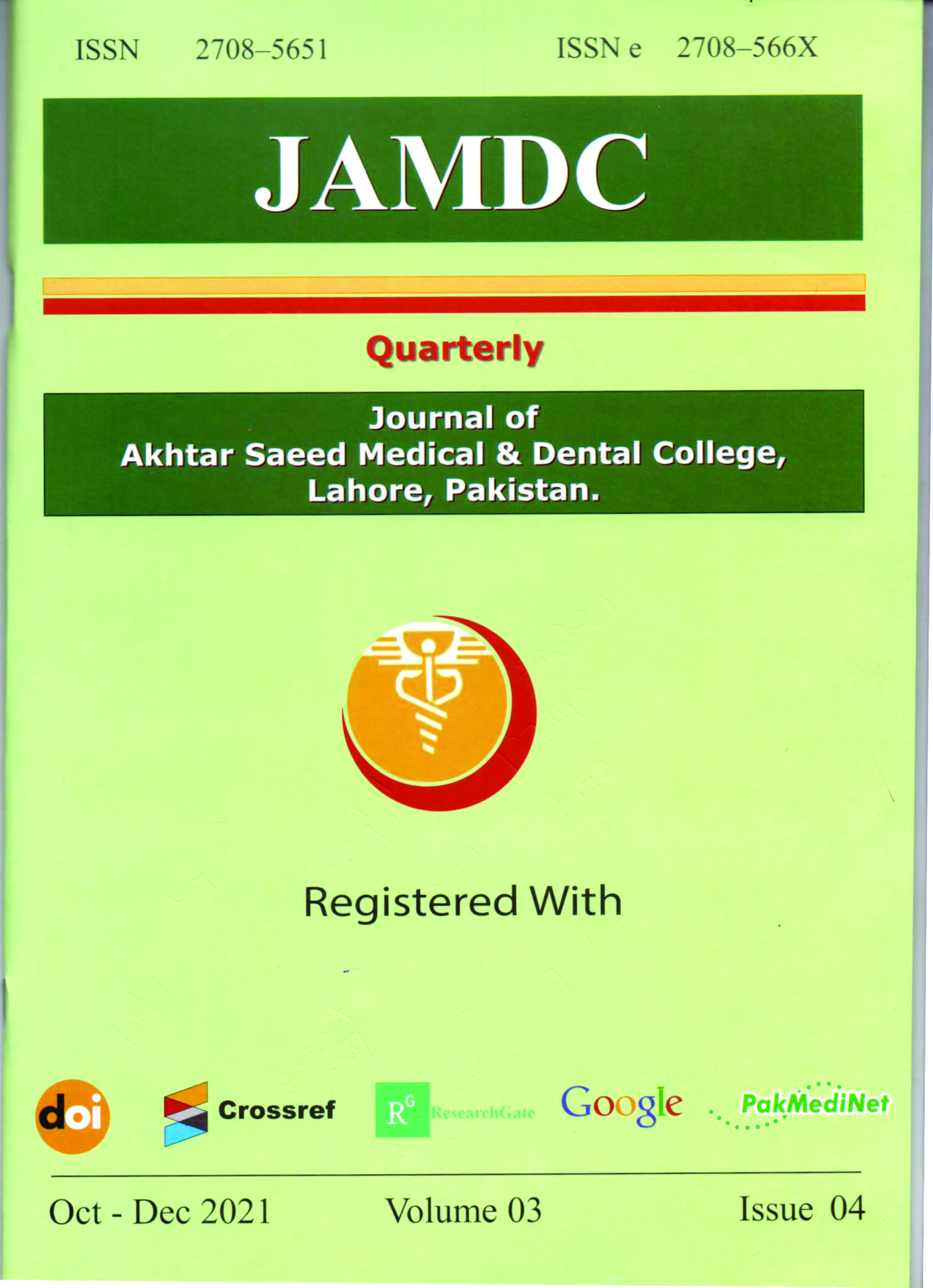 Journal of Akhtar Saeed Medical & Dental College