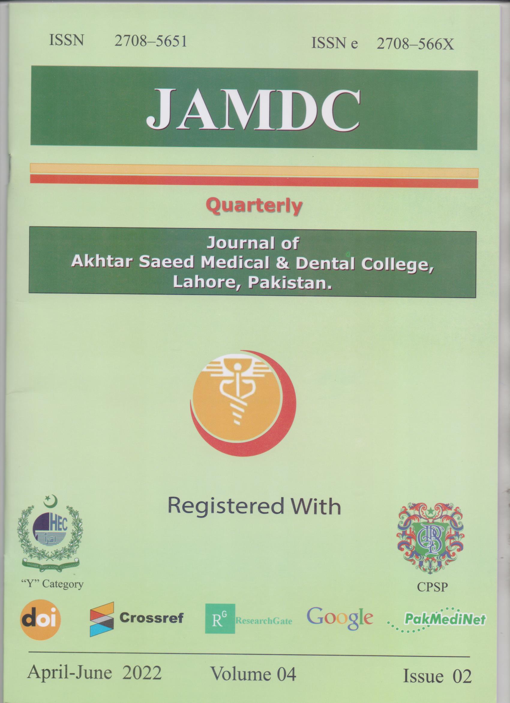 Journal of Akhtar Saeed Medical & Dental College