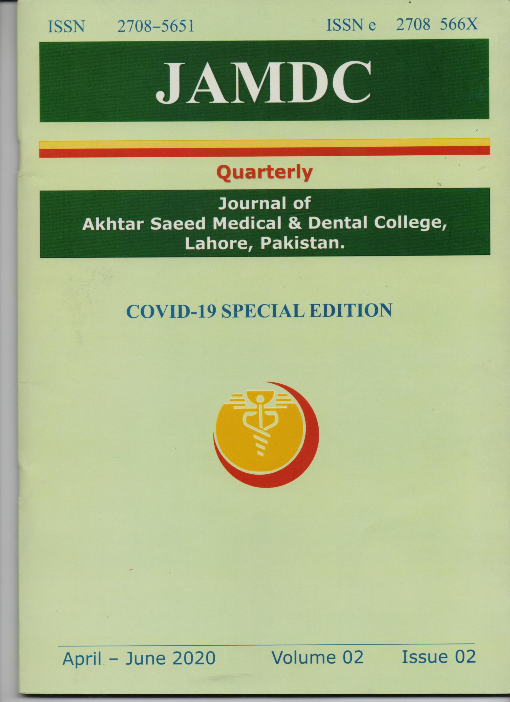 Journal of Akhtar Saeed Medical & Dental College, Lahore