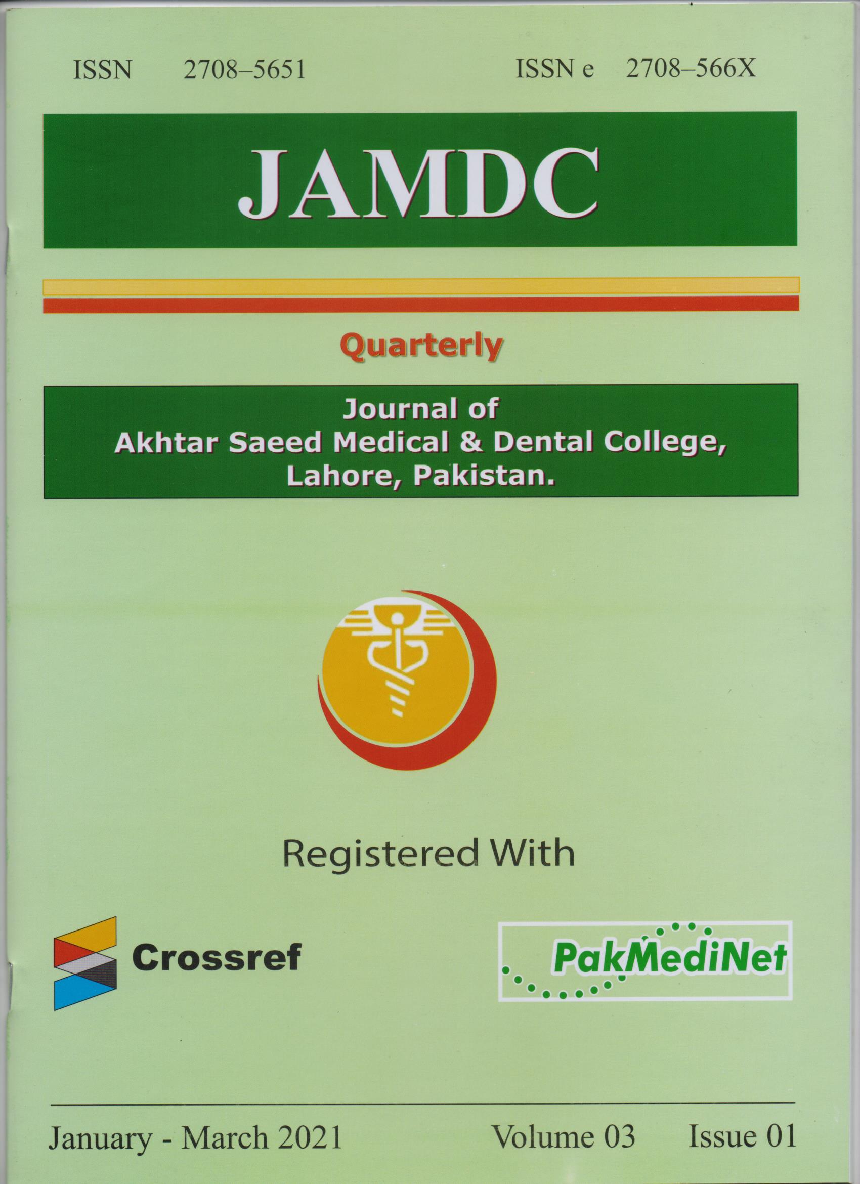 Journal of Akhtar Saeed Medical & Dental College